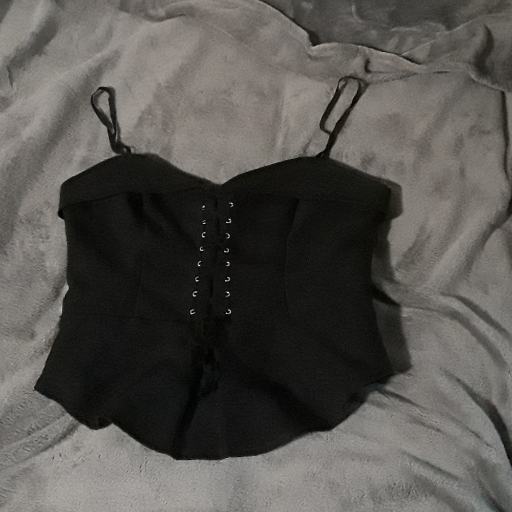 Cute black corset top